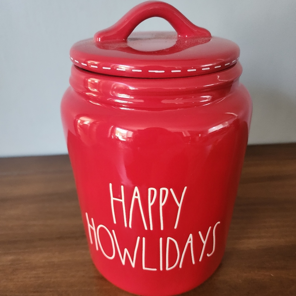 - NWT Rae Dunn Happy Howlidays Canister
